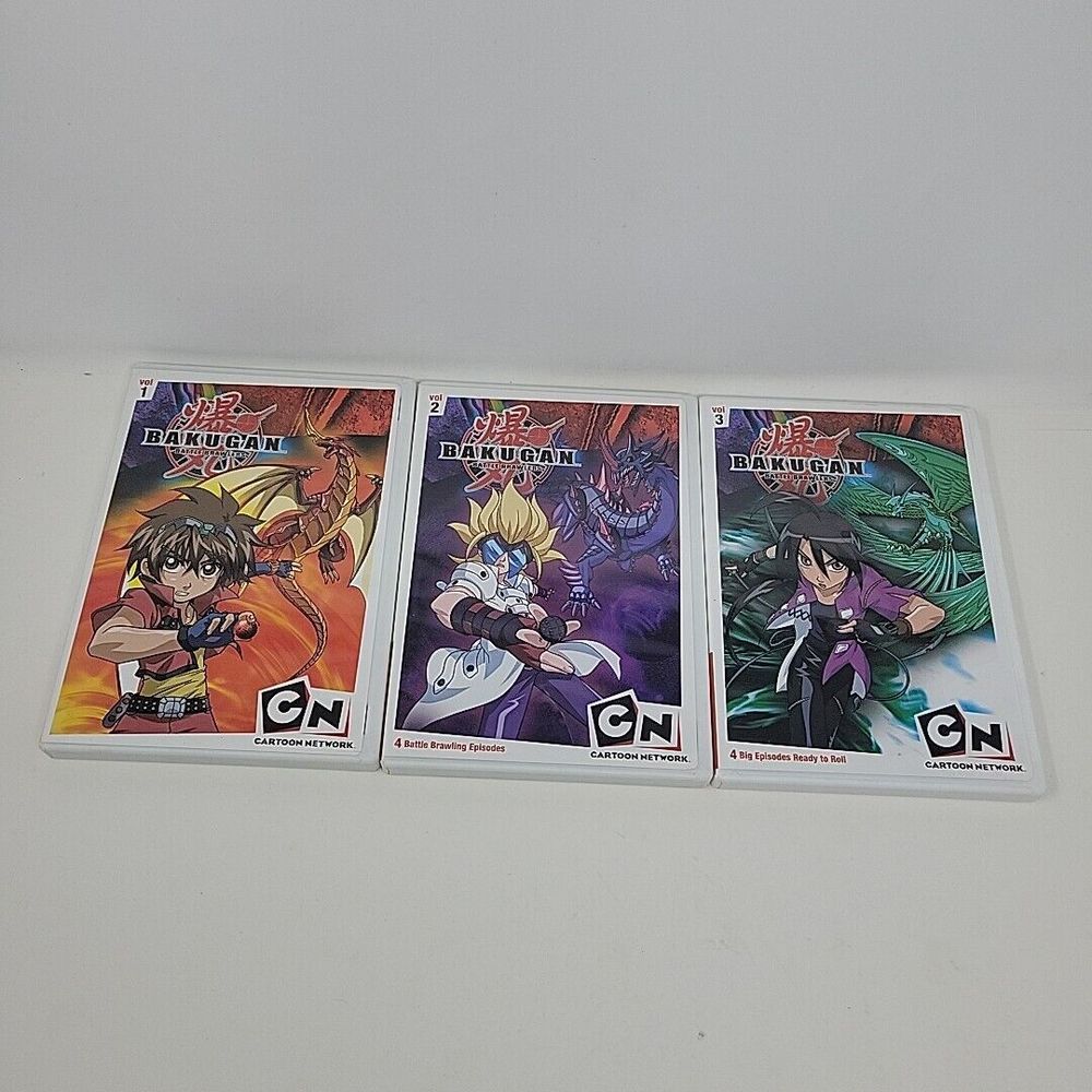 Bakugan DVD Lot Vol. 1,2,3 Cartoon Network Battle Brawlers